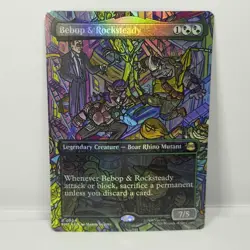 Bebop & Rocksteady Borderless Foil #204 MTG Teenage Mutant Ninja Turtles EN NM - Image 1