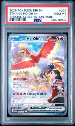 Pokemon Card - Ethans Ho-Oh EX 230/182 Destined Rivals SAR Holo Rare - PSA 10 - Image 1