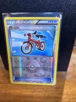 Pokemon Bicycle Trainer Plasma Storm Card 117/135 NM Reverse Holo 2016 - Image 1