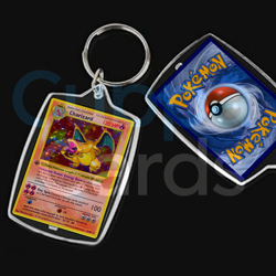 1st Edition Charizard, Base Set Holographic | Mini Pokemon Keychain - Image 1