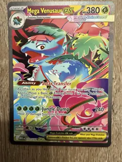 Pokemon Mega Venusaur EX 177/132 Me01: Mega Evolution Full Art Holo Rare - Image 1