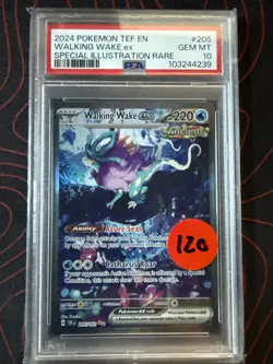PSA 10 GEM MINT Walking Wake EX SIR 205/162 Temporal Forces 2024 Pokemon - Image 1