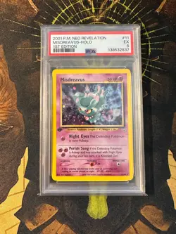 Pokemon Misdreavus 11/64 Neo Revelation 1st Edition Vintage Holo PSA 5 - Image 1