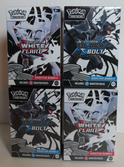 [Lot Of 4] Pokemon TCG 2x Black Bolt And 2x White Flare Sealed Booster Bundles - Image 1