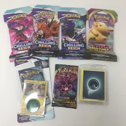 6 Packs Pokemon Sword & Shield Chilling Reing, Vivid Voltage, Darkness Ablaze - Image 1
