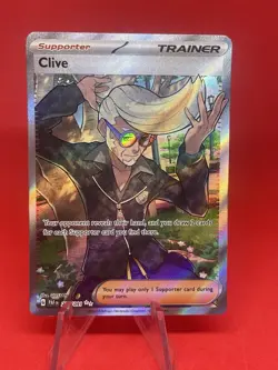 Clive 227/091 NM PAF EN SV Paldean Fates Full Art Trainer Pokemon TCG - Image 1