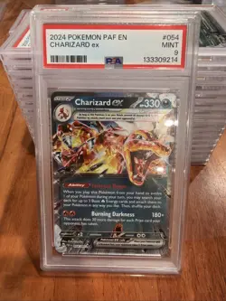 Pokemon 2024 PAF EN CHARIZARD EX #054 PSA 9 MINT - Image 1