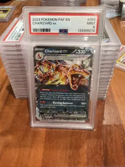 Pokemon 2024 PAF EN CHARIZARD EX #054 PSA 9 MINT - Image 4