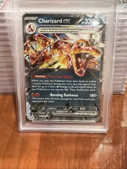 Pokemon 2024 PAF EN CHARIZARD EX #054 PSA 9 MINT - Image 5