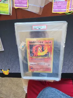 Pokemon: Crystal Tower's Entei Japanese CoroCoro Jumbo Promo 2000 RARE - PSA 8 - Image 4