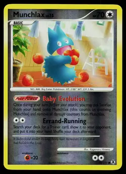 Pokemon Card - Munchlax Rising Rivals 70/111 Common Reverse Holo - Image 1