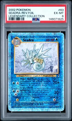 2002 Pokemon Legendary Collection - Seadra 63/110 - Reverse Holo - PSA Graded: 6 - Image 1