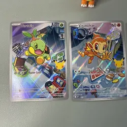 Pokemon First Partner Illustrations Turtwig #40 Chimchar #41 Piplup #42 Set 2 - Image 2