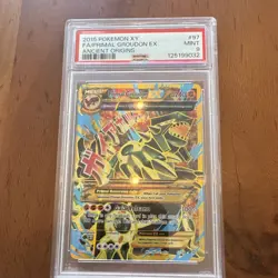 Pokemon TCG Primal Groudon EX Full Art Holo Ultra Rare 97/98 PSA 9 - Image 4