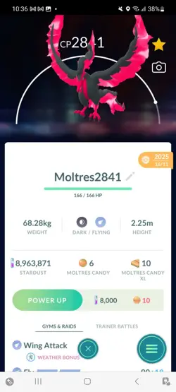 Pokemon Go Legendary Galerian Moltres ( Normal ) - Image 1