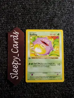 Pokemon Koffing Common Shadowless 1st Edition Base Set 51/102 NM - Image 1