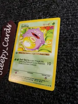 Pokemon Koffing Common Shadowless 1st Edition Base Set 51/102 NM - Image 2