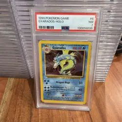 1999 Pokemon Pokemon Base Set Unlimited Gyarados Holo Rare 6/102 PSA 7 - Image 1