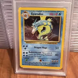 1999 Pokemon Pokemon Base Set Unlimited Gyarados Holo Rare 6/102 PSA 7 - Image 2