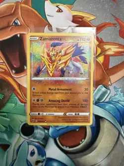 Pokemon Vivid Voltage Zamazenta Amazing Rare 102/185 - Image 1