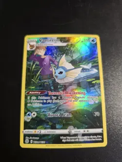 Pokemon TCG Vaporeon TG02/TG30 Ultra Rare Brilliant Stars Trainer Gallery Holo - Image 1