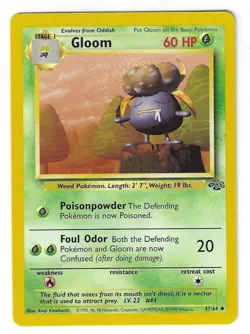 Gloom 37/64 - Jungle - Regular - Unlimited - Pokemon TCG - WoTC - 1999 - LP - Image 1