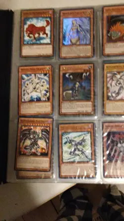 Konami Yu-Gi-Oh! TCG Card Lot Blue-Eyes, Dark Magician, Foils, Binder - Image 1