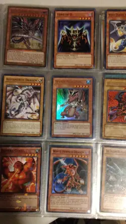 Konami Yu-Gi-Oh! TCG Card Lot Blue-Eyes, Dark Magician, Foils, Binder - Image 2