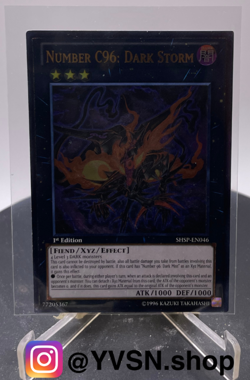 Yugioh! Number C96: Dark Storm SHSP-EN046 Ultimate Rare 1st Edition NM/M - Image 1
