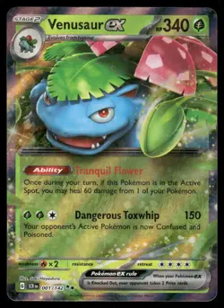 Pokemon Cards Venusaur ex 1/142 Stellar Crown Double Rare NM - Image 1