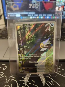 Pokemon TCG Psyduck Scarlet & Violet Holo Illustration Card 175/165 NM Condition - Image 1