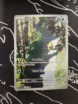 Pokemon TCG Psyduck Scarlet & Violet Holo Illustration Card 175/165 NM Condition - Image 2