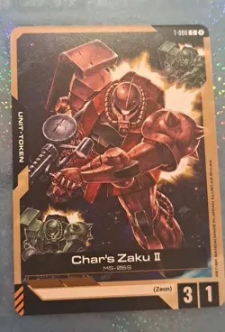 Char's Zaku II Token - T-006 NM - Gundam TCG Card Game - Image 1