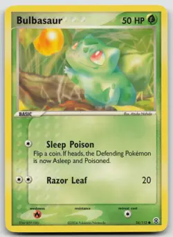 Pokemon Card Bulbasaur Common FireRed & LeafGreen 54/112 - Image 1