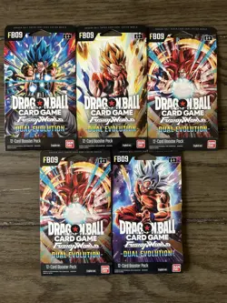Dragon Ball Super Card Game Fusion World FB09 Dual Evolution Booster Packs Lot 5 - Image 1