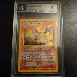 2000 Charizard Base Set 2 Holo Beckett 4 VG - EX Vintage Pokemon Card - Image 3