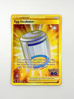 Egg Incubator 087/078 Pokemon GO Gold Secret Rare Pokemon Card - Image 1