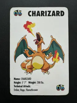 Charizard #6 KFC Pokemon mini card promo 1998 - Image 1