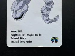 1998 KFC Onix #95 Onix Vintage Card LP Pokemon TCG - Image 3