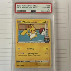 Pokemon Pikachu on the Ball 001/005 PSA 10 - Image 1