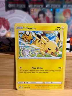 PIKACHU 049/195 Silver Tempest Common Pokemon TCG Near Mint - Image 1