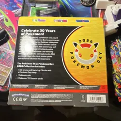 Pokemon TCG 2026 Pokemon Day Sealed Box Pikachu Promo Card Coin Booster Packs - Image 2