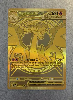 2025 Pokemon PFL EN Mega Hyper Rare #130 Mega Charizard X ex PACK FRESH 🔥 🔥 - Image 2