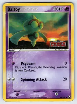 Baltoy 44/108 2007 EX Power Keepers Pokemon Card TCG Reverse Holo Common - Mp/Hp - Image 1