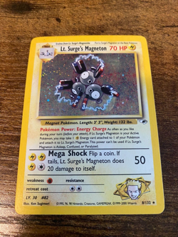 Lt. Surge’s Magneton 8/132 Gym Heroes Holo Vintage HP Pokemon TCG Rare Card - Image 1