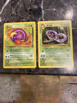Pokemon TCG Ekans Arbok 2-Card Evolution Lot WOTC Vintage 1999 - Image 1