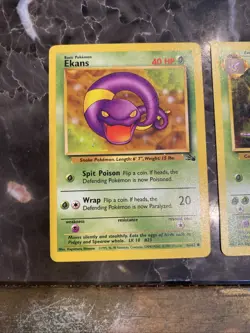 Pokemon TCG Ekans Arbok 2-Card Evolution Lot WOTC Vintage 1999 - Image 3