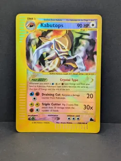 Kabutops Crystal 150/144 Skyridge Reverse Holo Ultra Secret Rare Pokemon TCG MP - Image 1