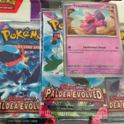 Paldea Evolved Triple Blister Tinkatink Promo New & Sealed Pokemon TCG - Image 3