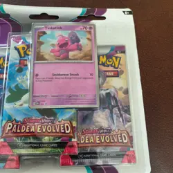 Paldea Evolved Triple Blister Tinkatink Promo New & Sealed Pokemon TCG - Image 4